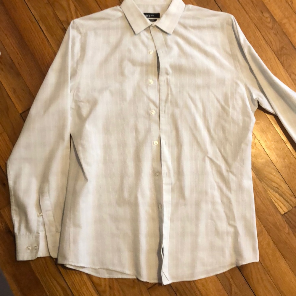 Men’s dress shirt with light plaid detail